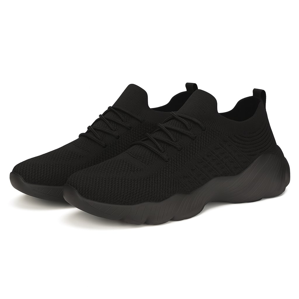 Orthopedic Sneakers Knit Mesh Lace-Up Flexible Cushioned Sole Everyday Comfort