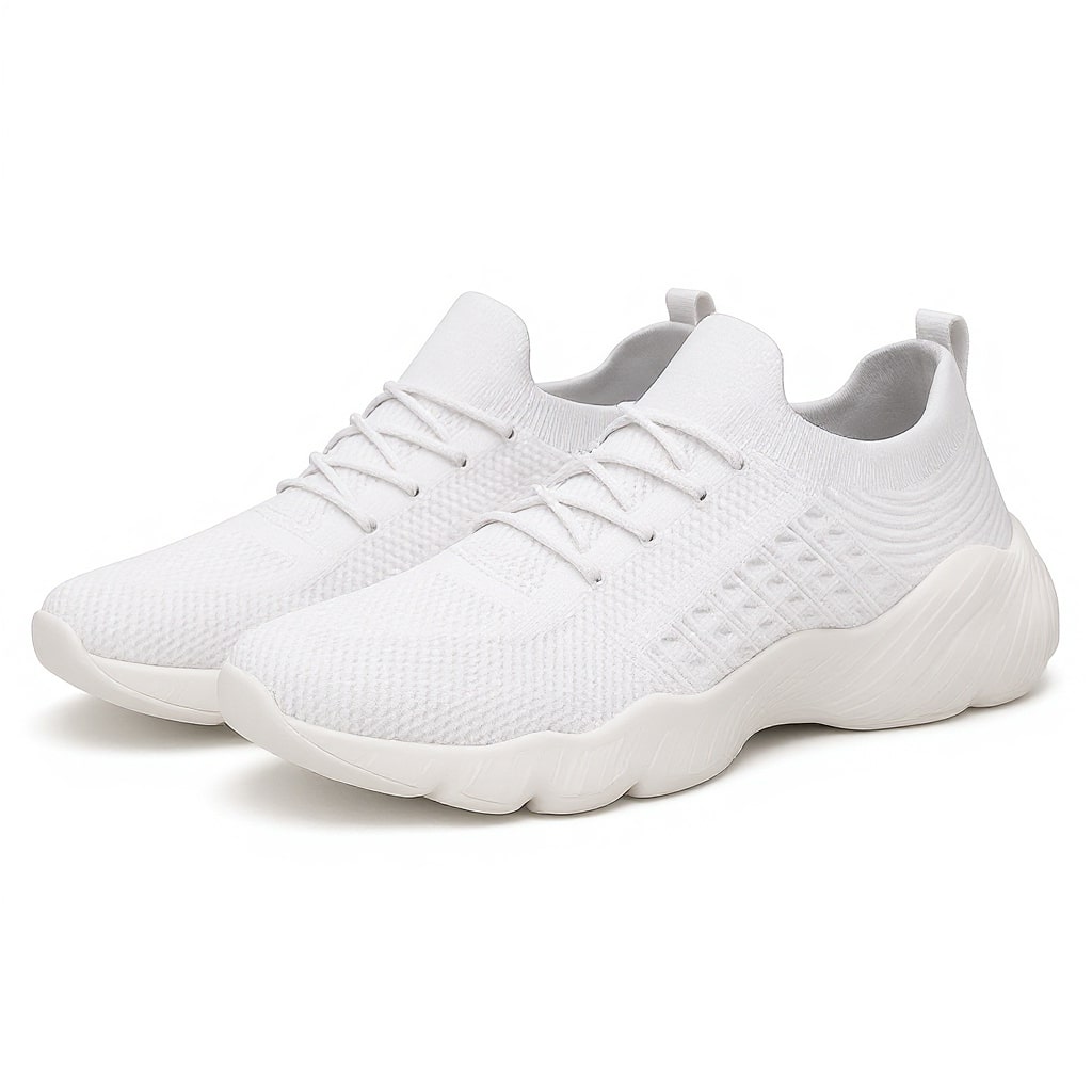 Orthopedic Sneakers Knit Mesh Lace-Up Flexible Cushioned Sole Everyday Comfort