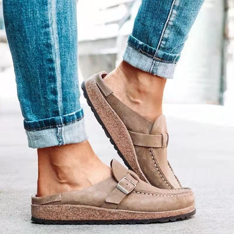 Men's Orthopedic Moccasin Slip-on Shoes Buckle Support Comfort Casual