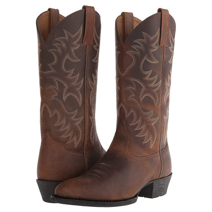 Women's Cowboy Boots Western Style Decorative Stitching Casual Fashion