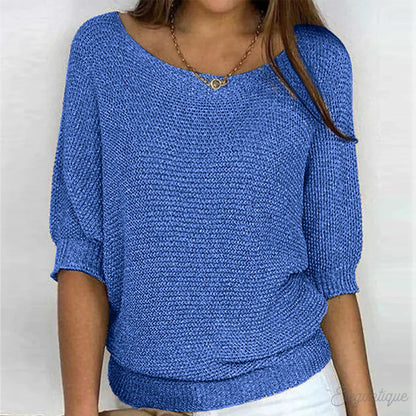 Women's Elegant Knit Pullover Louisa Comfortable Everyday Casual Sweater
