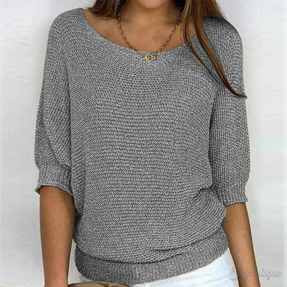Women's Elegant Knit Pullover Louisa Comfortable Everyday Casual Sweater