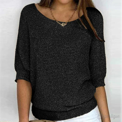 Women's Elegant Knit Pullover Louisa Comfortable Everyday Casual Sweater