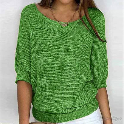 Women's Elegant Knit Pullover Louisa Comfortable Everyday Casual Sweater