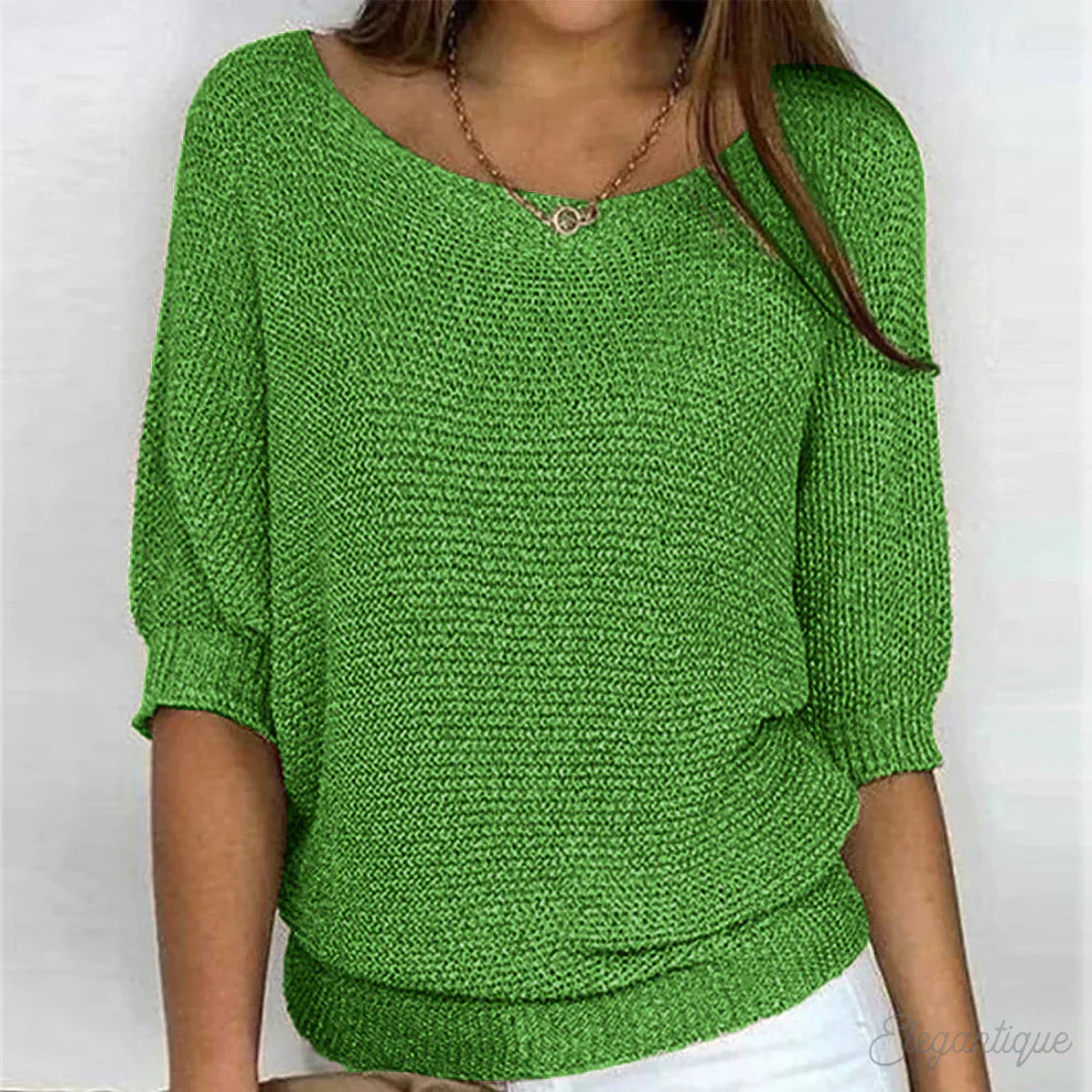 Women's Elegant Knit Pullover Louisa Comfortable Everyday Casual Sweater
