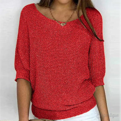 Women's Elegant Knit Pullover Louisa Comfortable Everyday Casual Sweater