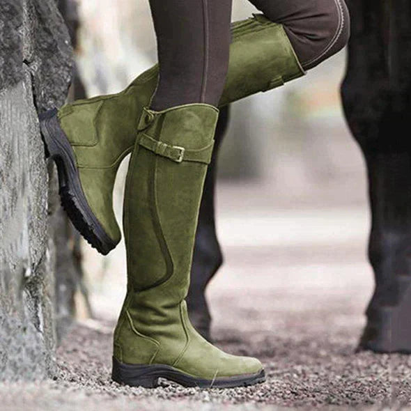 Knee High Riding Boots Classic Equestrian Style Grip Sole Women