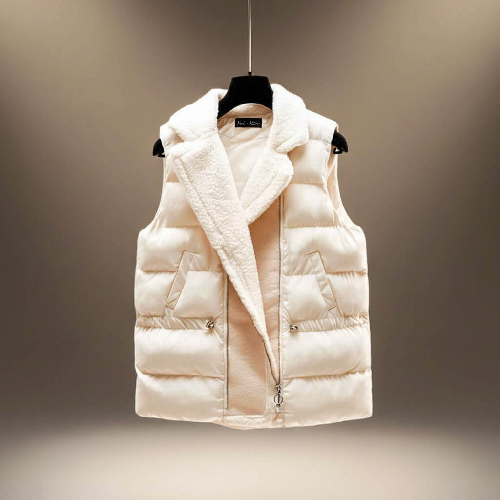 Women's Winter Knit Set Jumper Cable Trousers Padded Gilet Three Piece