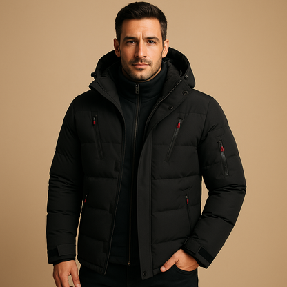 Men's Winter Jacket Thick Padded Zip Warm Heavy Duty Casual Everyday