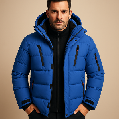 Men's Winter Jacket Thick Padded Zip Warm Heavy Duty Casual Everyday