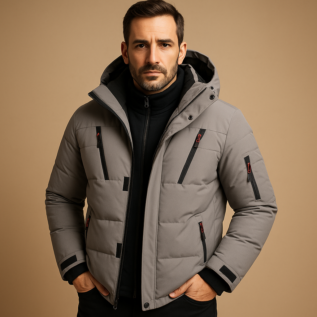 Men's Winter Jacket Thick Padded Zip Warm Heavy Duty Casual Everyday