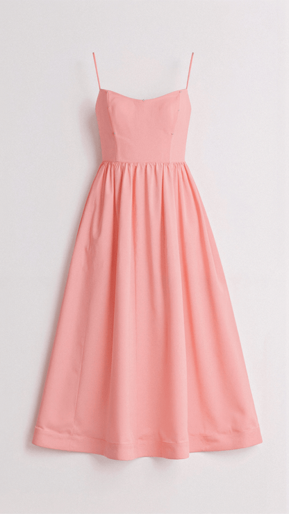 Ascot Style A-Line Midi Dress for Special Occasions