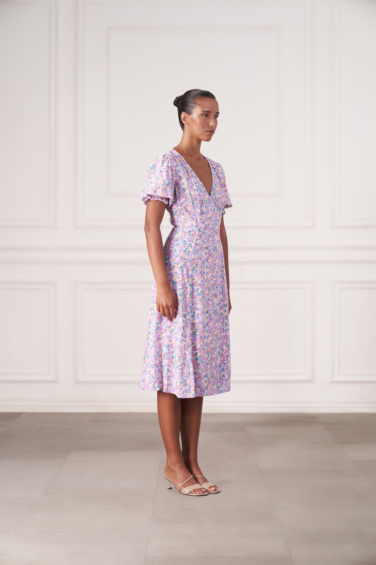 Women's wrap midi dress