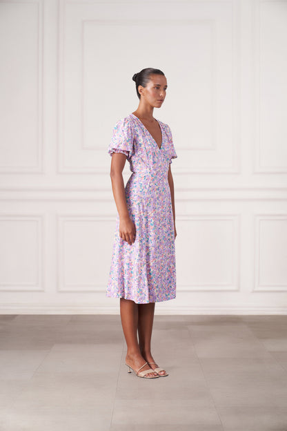 Women's wrap midi dress