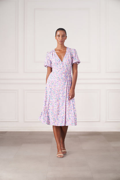 Women's wrap midi dress