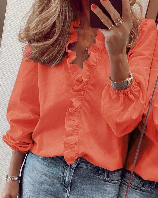 Women's Blouse in Orange