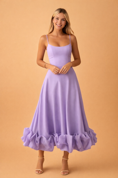 Elegant Boho Women's Summer Dress Vintage Style A-Line Sundress 2