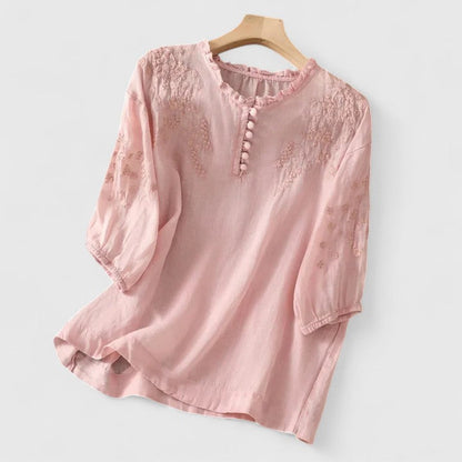 Vasilene | Chic Button-Front Blouse for Any Occasion