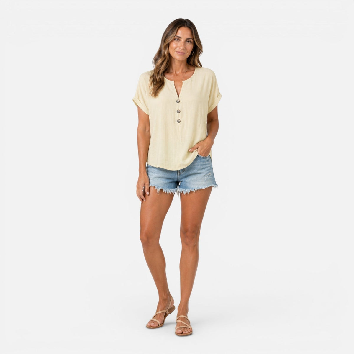 Women's T-shirt with a V-neckline