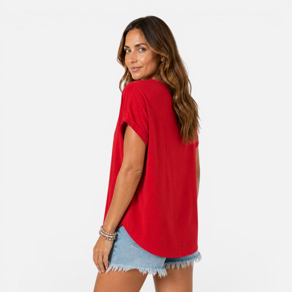 Women's T-shirt with a V-neckline
