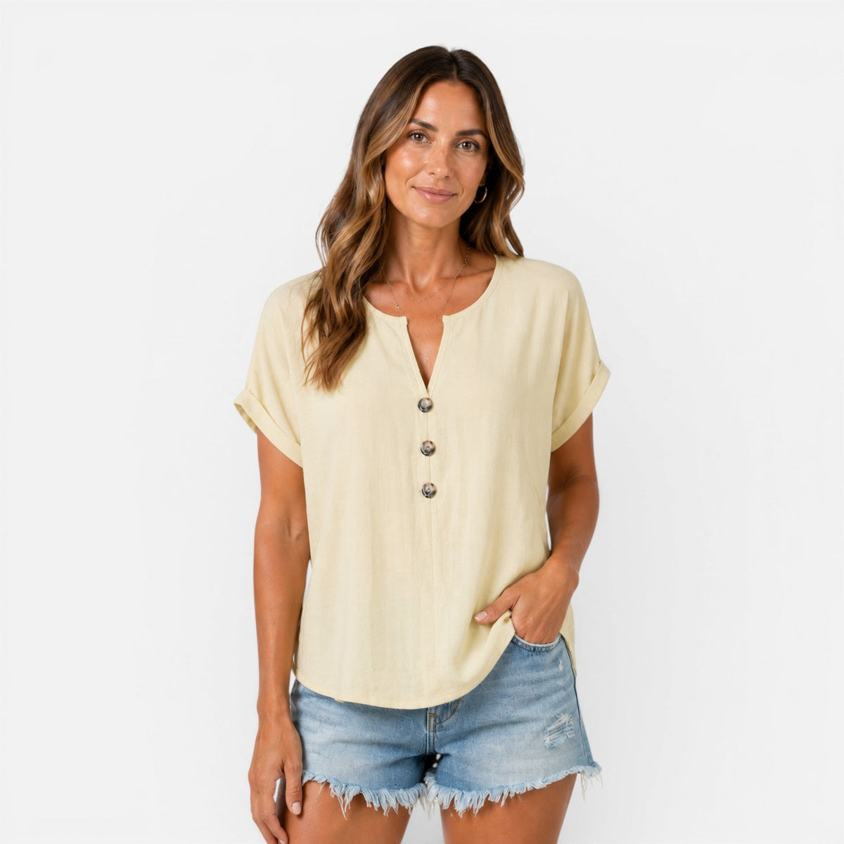 Women's T-shirt with a V-neckline