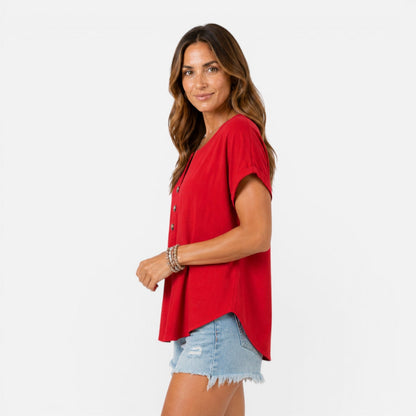 Women's T-shirt with a V-neckline