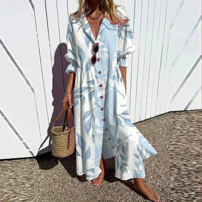 Dress with a V-neckline