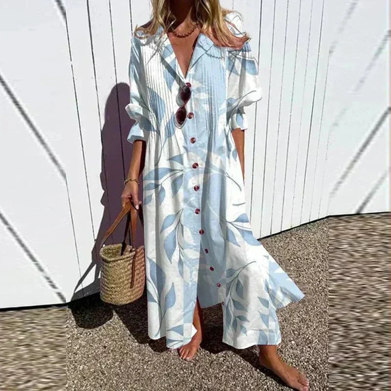 Dress with a V-neckline