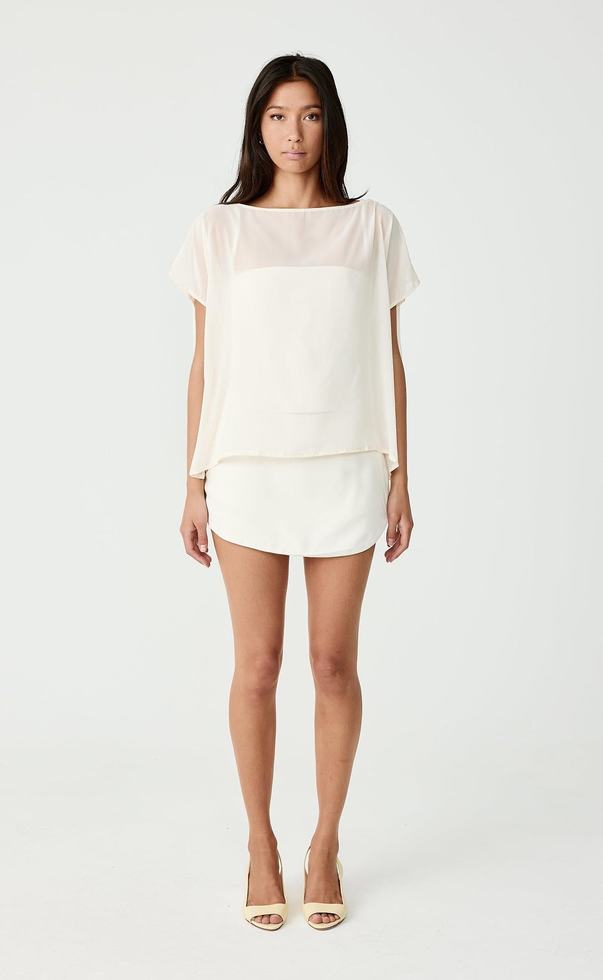 Mio Mini Skort Cream - Charcoal Clothing