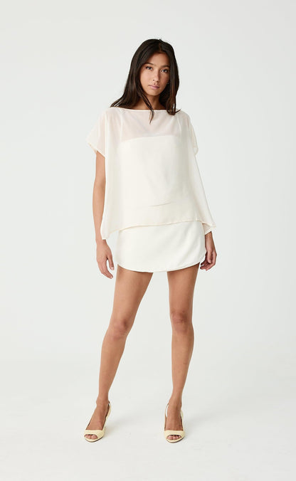Mio Mini Skort Cream - Charcoal Clothing