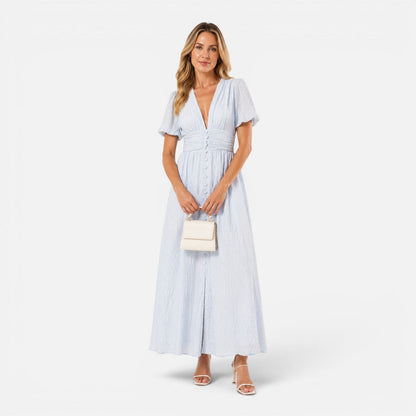 Women's maxi dress with a V-neckline
