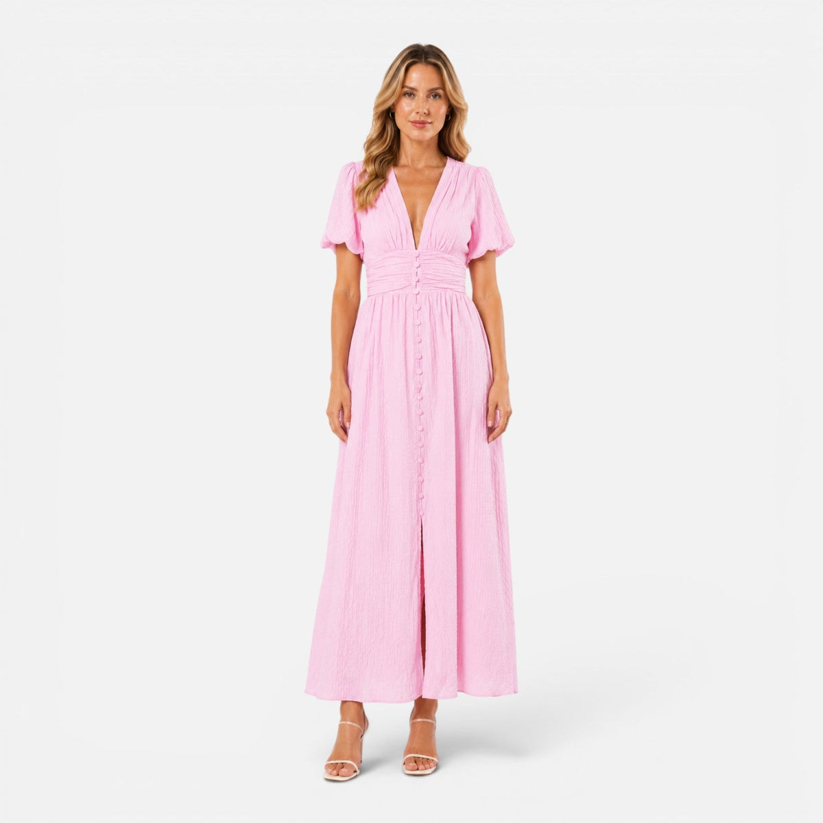 Women's maxi dress with a V-neckline