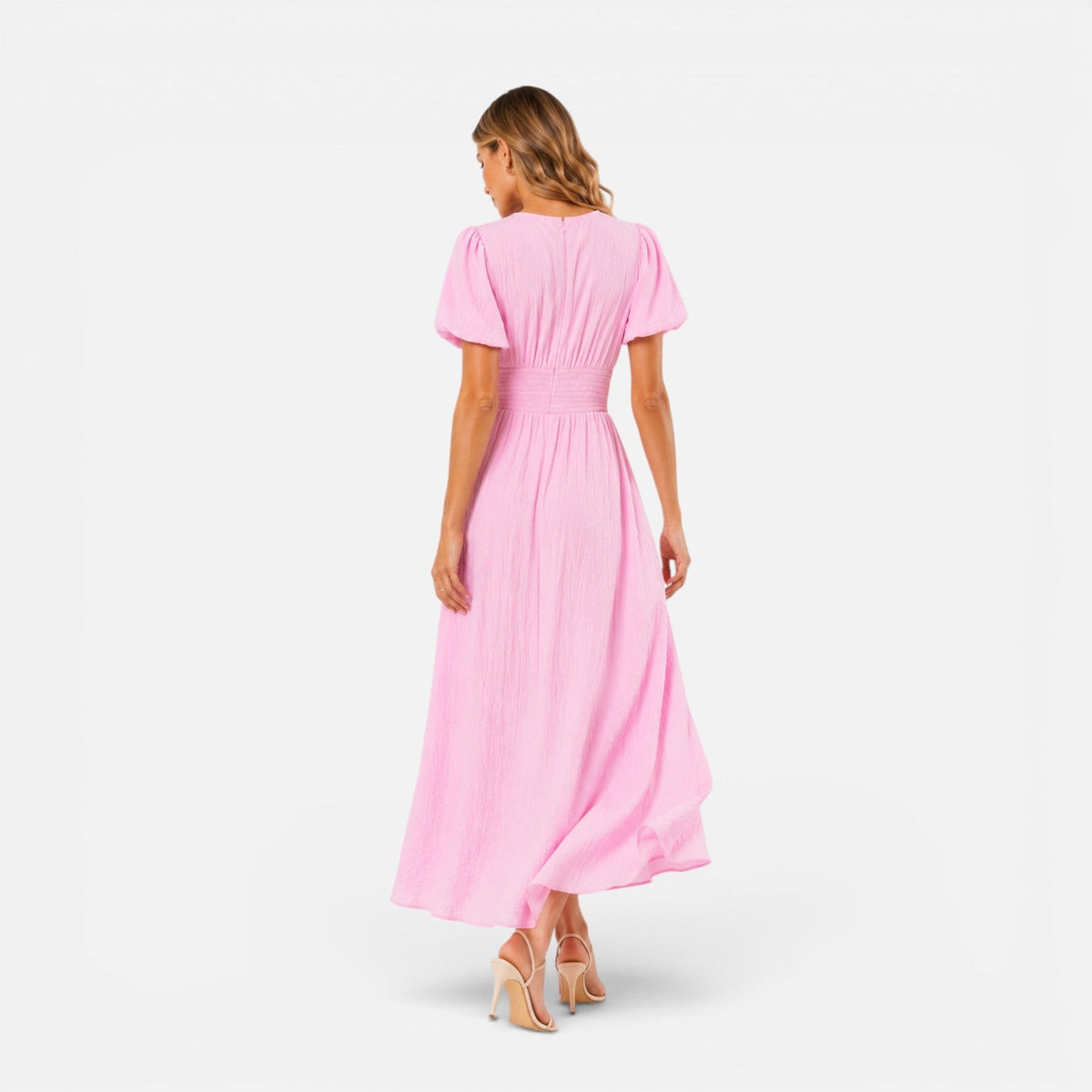 Women's maxi dress with a V-neckline