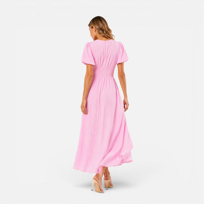 Women's maxi dress with a V-neckline