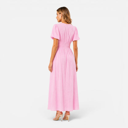 Women's maxi dress with a V-neckline