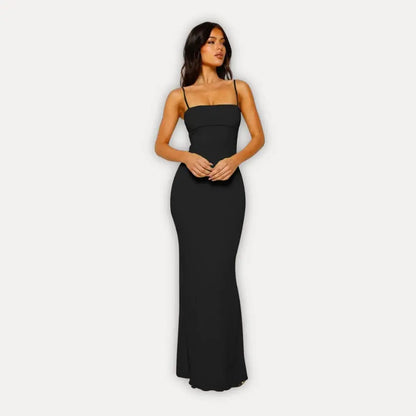Women's column dress with spaghetti straps