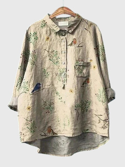 Valeria™ - Floral Print Chiffon Blouse for Everyday Wear