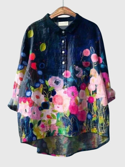 Valeria™ - Floral Print Chiffon Blouse for Everyday Wear