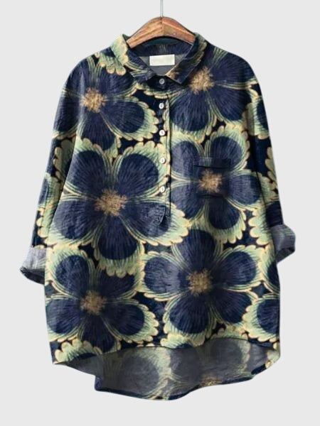 Valeria™ - Floral Print Chiffon Blouse for Everyday Wear