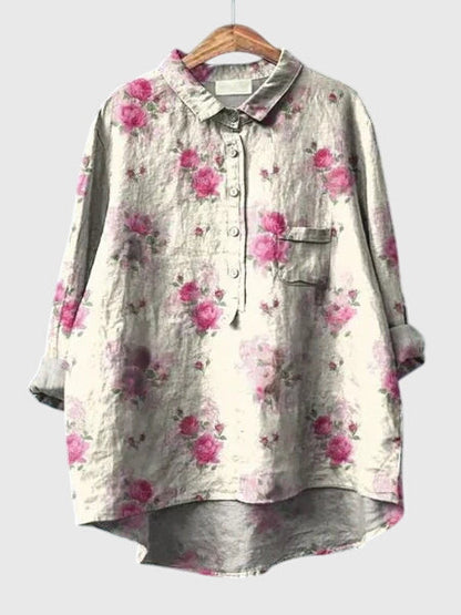 Valeria™ - Floral Print Chiffon Blouse for Everyday Wear