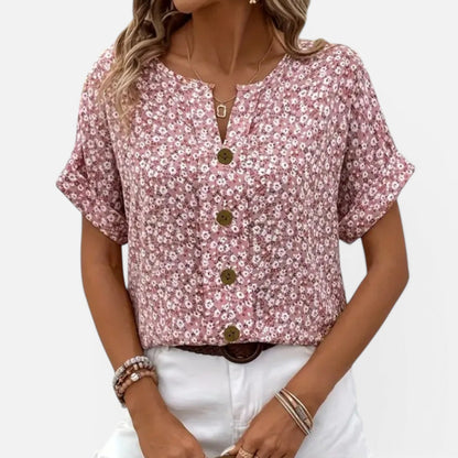 Women's blouse with a button front
