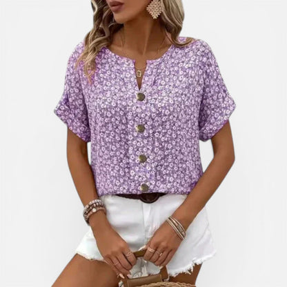 Women's blouse with a button front