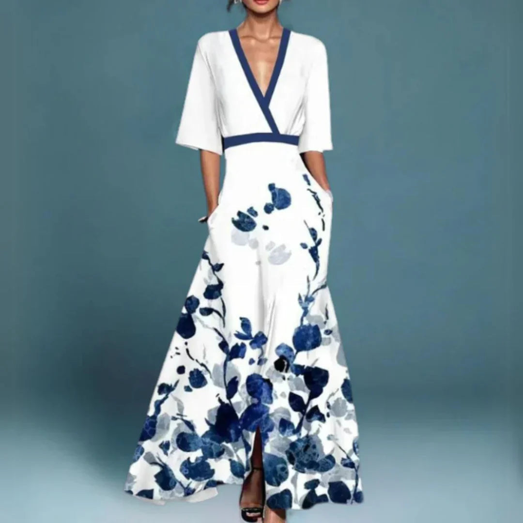 Elegant Floral Maxi Dress - Womens Summer Dresses for Parties and Casual Wear 1