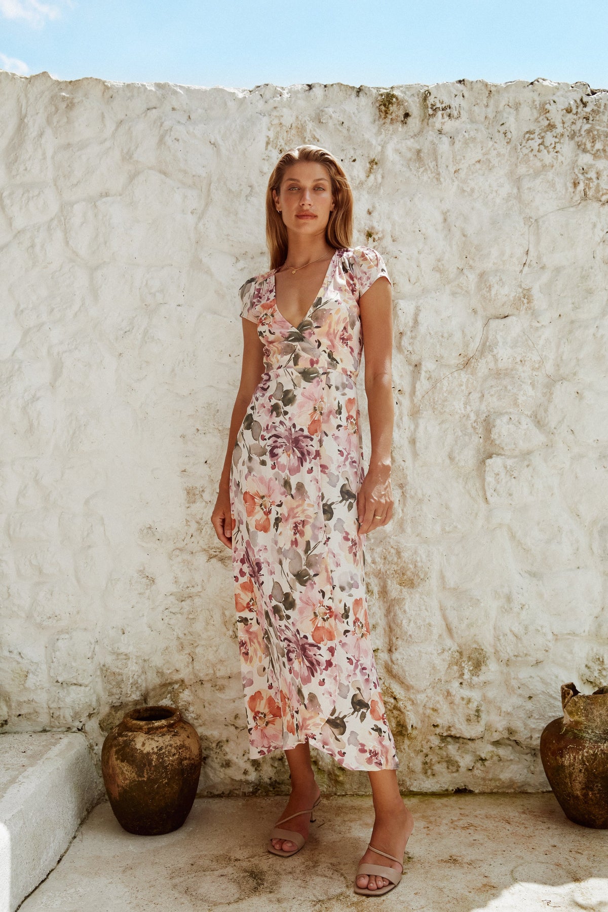 Wrap floral dress