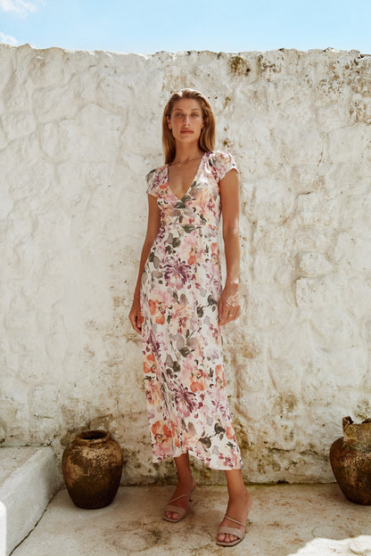 Wrap floral dress