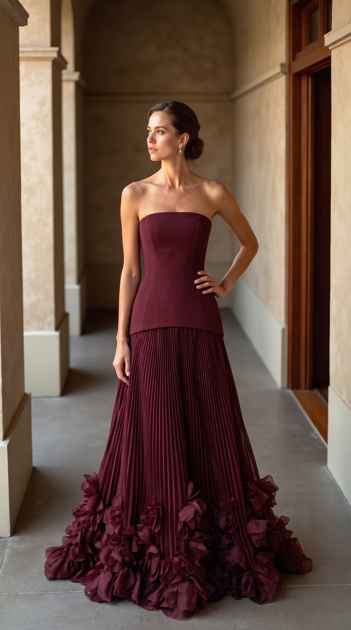 Maxi strapless dress