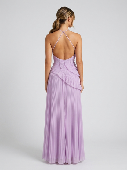 Women's maxi dress with ruffle detail