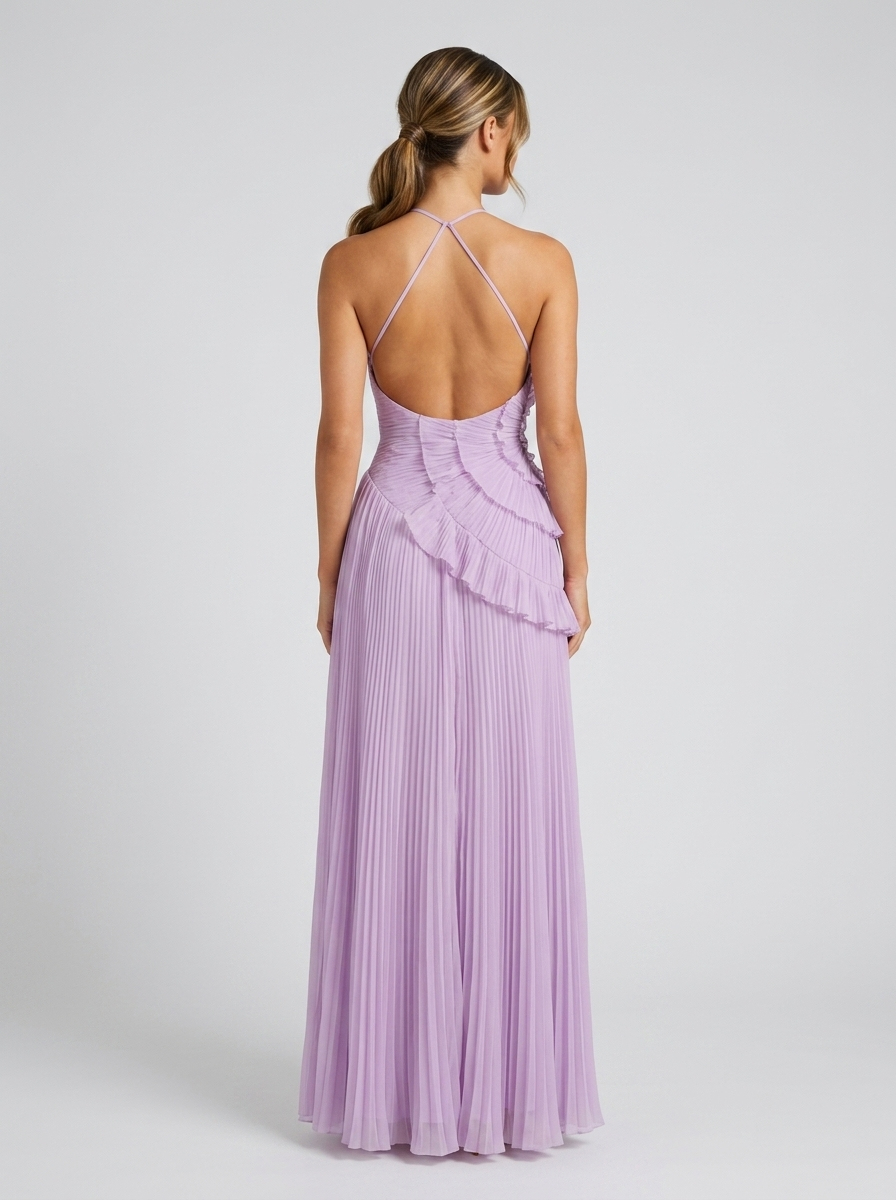 Women's maxi dress with ruffle detail