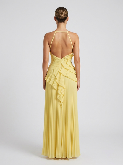Women's maxi dress with ruffle detail