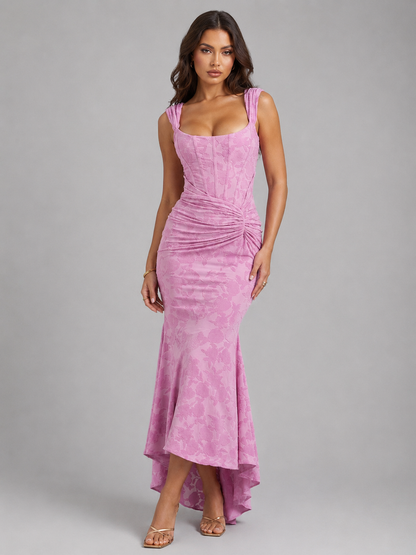 Women's maxi ruched dress
